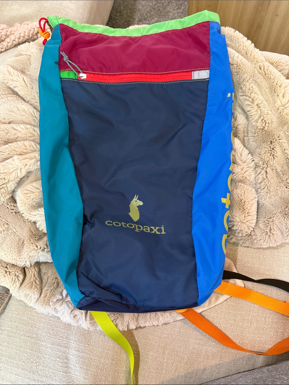 Brand New (no tags) Cotopaxi multicolor gender neutral Daypack with Neon Accents